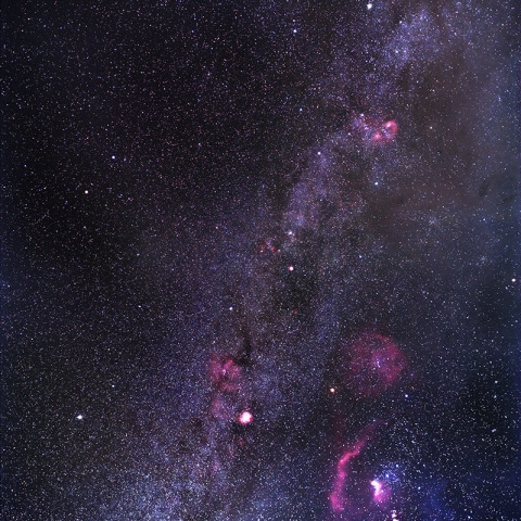 流れ下る冬の天の川