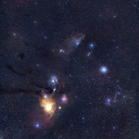 さそり座頭部付近の星野