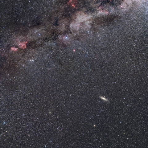 秋の天の川と銀河系外空間