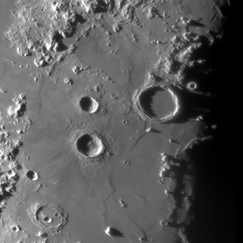 アルキメデス、アリスティルス、カッシーニ付近