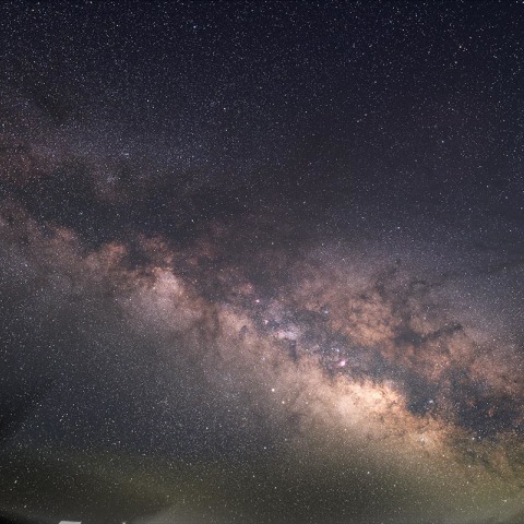 昇る夏の天の川