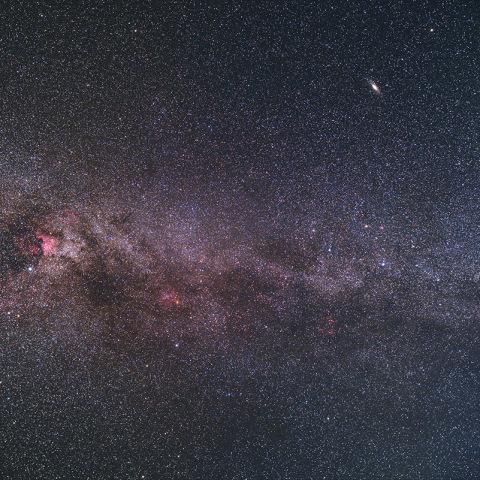 はくちょう座からカシオペヤ座の天の川