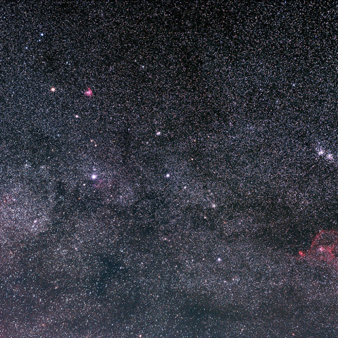 カシオペヤ座付近の天の川