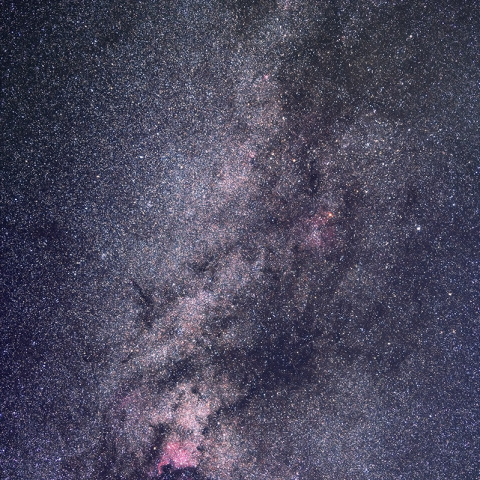 はくちょう座からケフェウス座の天の川