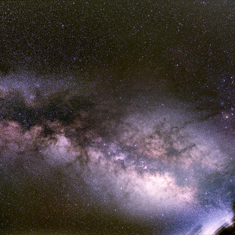 昇る夏の天の川