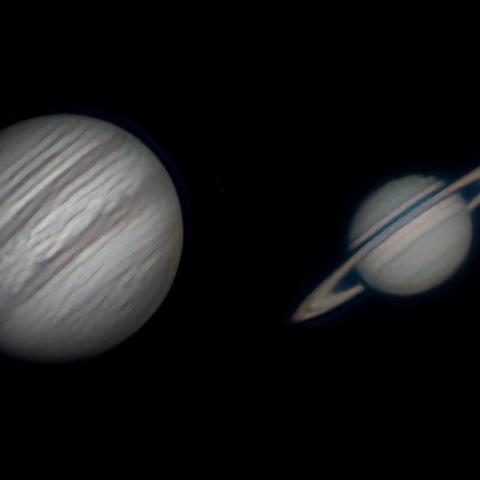 7月12日の土星と木星