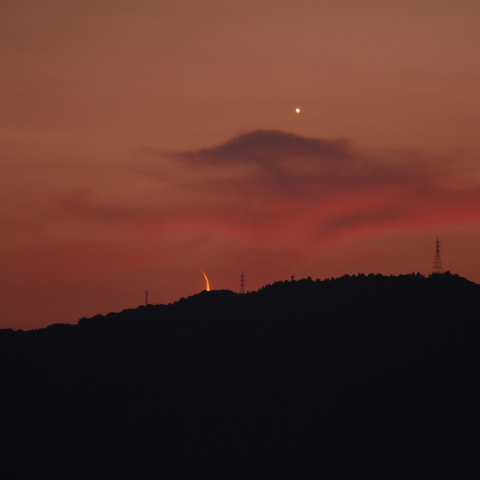 黄昏の月と金星　その 2