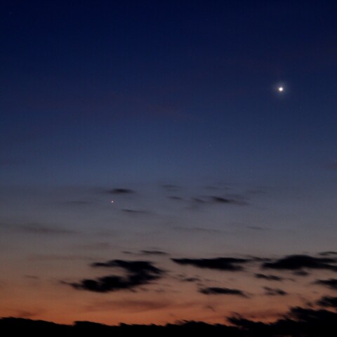 金星と水星の接近