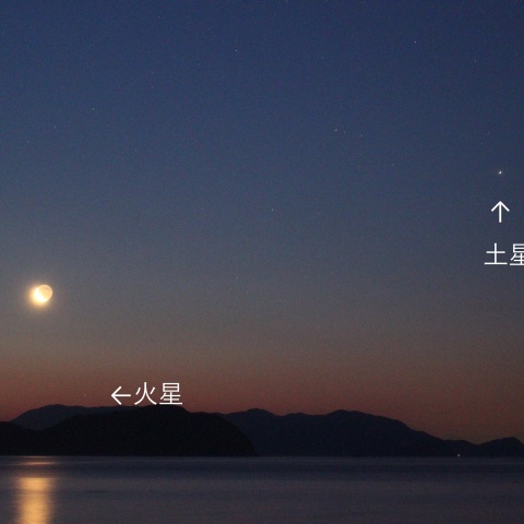夜明けの月と惑星　2026.5