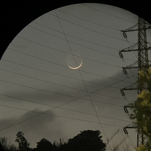 月と水星（2025年3月1日）
