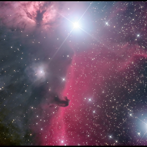 オリオン座　馬頭星雲付近