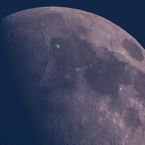 ISS晴れの海通過