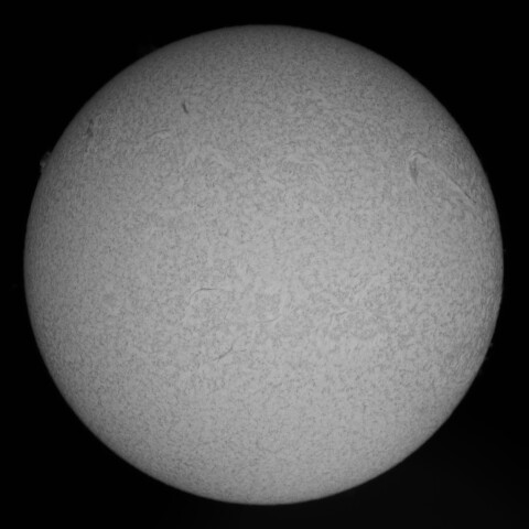 3/16の太陽(Hα少し長波長寄り)