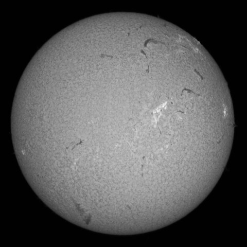 4/28の太陽(Hα中心付近)