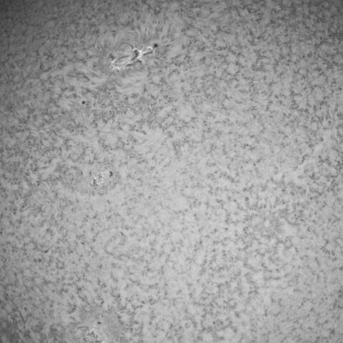 5/4の太陽(Hα少し長波長側)黒点多いところ拡大