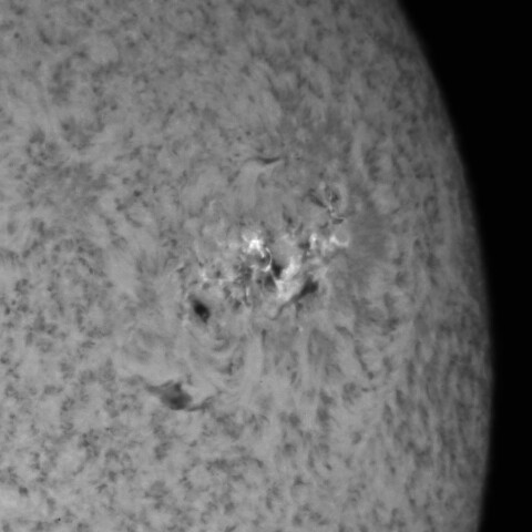 5/11の太陽(Hα少し長波長側)3664、3668付近拡大