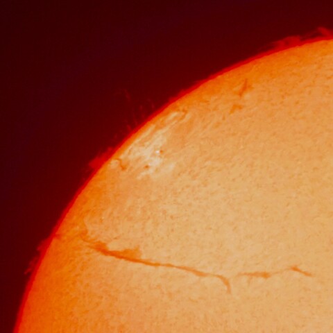 5/29夕方の太陽(3697付近に出ていたループ)