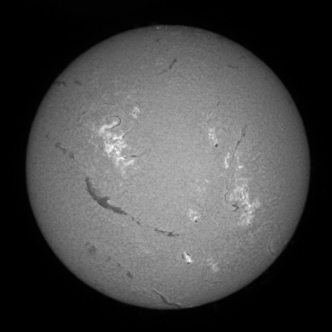 6/2夕方の太陽(Hα中心付近)