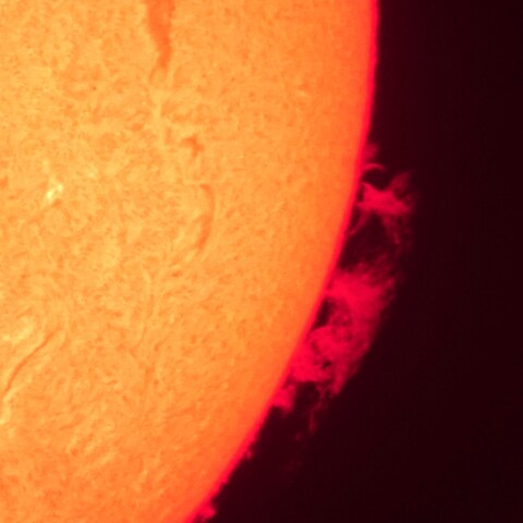 6/18夕方の太陽(プロミネンス)