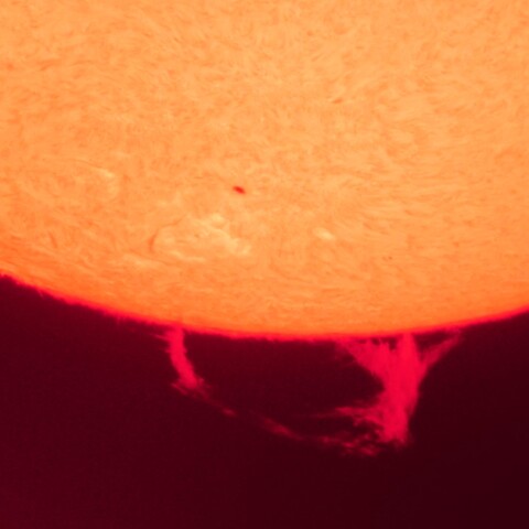 7/5朝の太陽(プロミネンス)