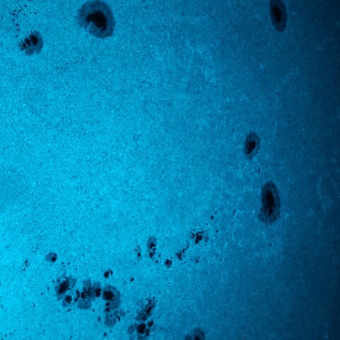 黒点半暗部周辺の現象(8/2朝の黒点群)