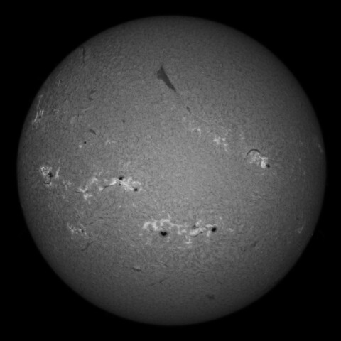 8/23朝の太陽(Hα中心付近)
