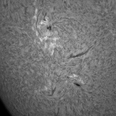 9/20朝の太陽(3827、3828付近)