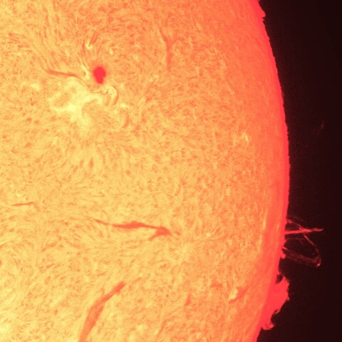 10/11昼の太陽(プロミネンス)