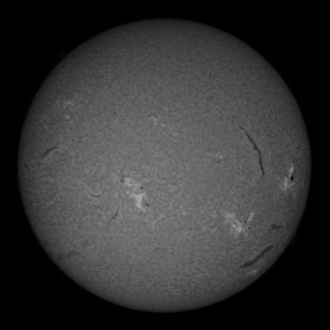10/13朝の太陽(Hα中心付近)