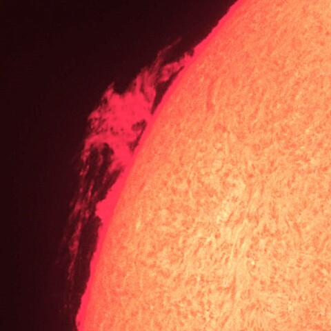 10/17朝の太陽(プロミネンス)