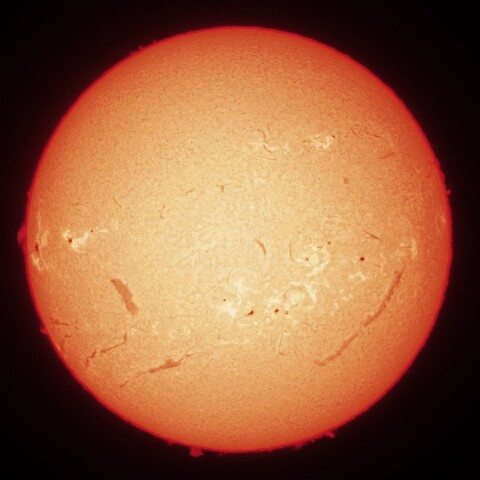 10/30昼の太陽(Hα・カラーにて)