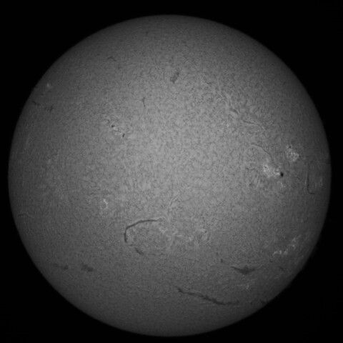1/11昼の太陽(Hα中心付近)