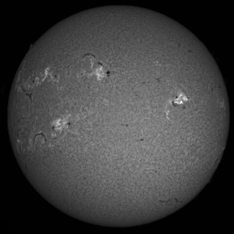 1/18午前中の太陽(Hα中心付近)