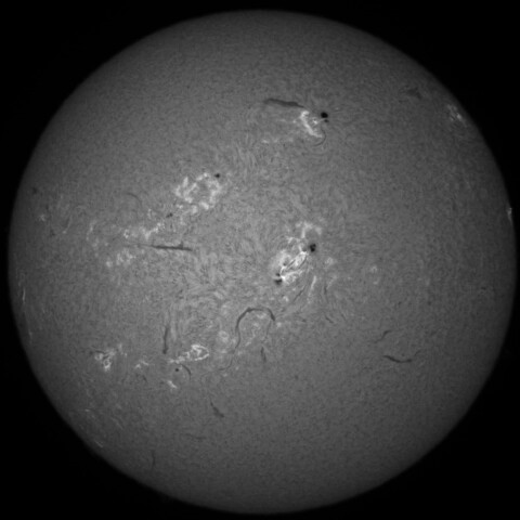 1/21朝の太陽(Hα中心付近)