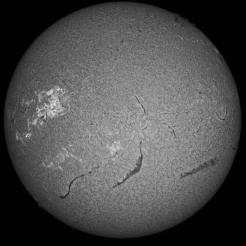 2/1午前の太陽(Hα中心付近)