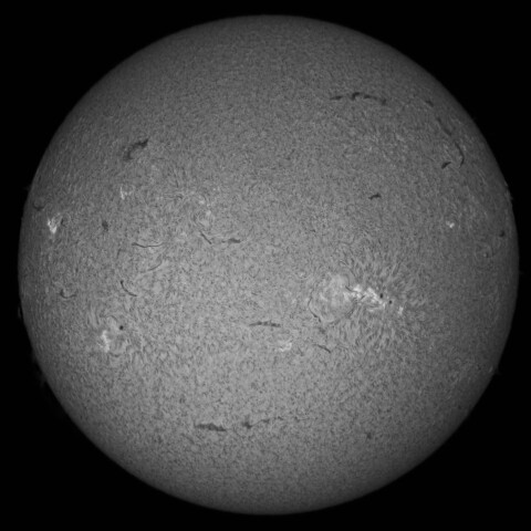 3/9朝の太陽(Hα中心付近)