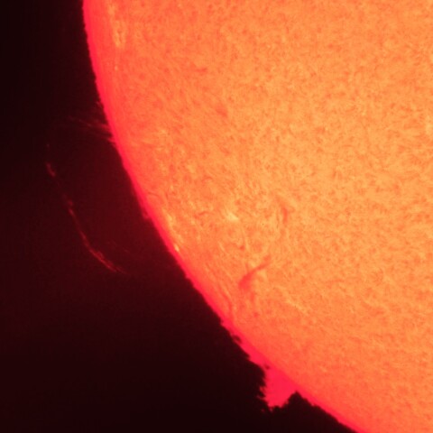 3/22朝の太陽(プロミネンス)