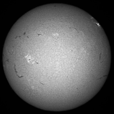 4/14朝の太陽(Hα中心付近・PSTシングル)