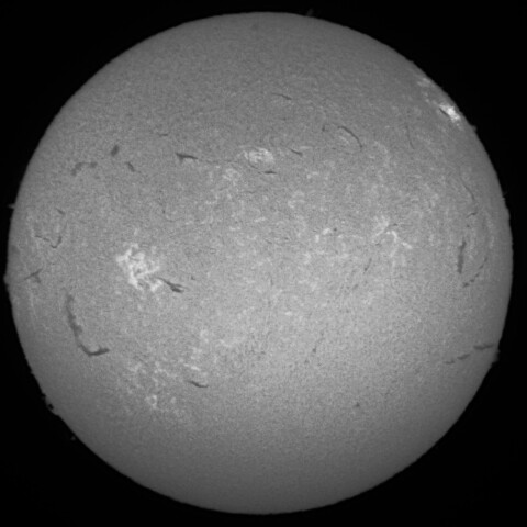 4/14朝の太陽(Hα中心付近・PSTダブルスタック)