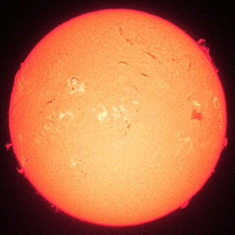 4/21朝の太陽(Hα中心付近・PSTダブルスタック)