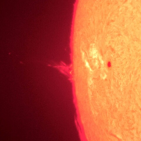 5/14夕方の太陽(4087付近・プロミネンス)