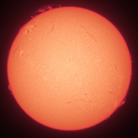 5/27昼の太陽(Hα・カラーにて)