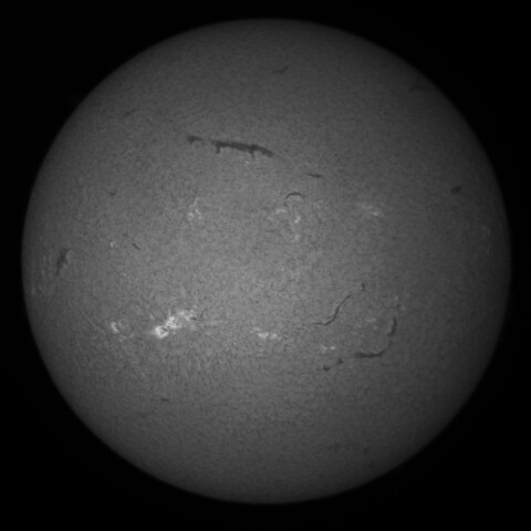 6/8昼の太陽(Hα中心付近)