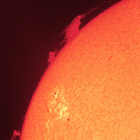 6/20朝の太陽(4117とプロミネンス)