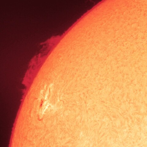 7/10昼の太陽(4136付近・カラーにて)