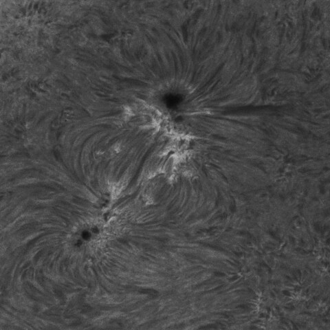 7/13朝の太陽(15cm屈折テスト・4138付近)