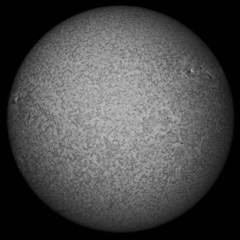 7/20朝の太陽(Hα少し長波長側)