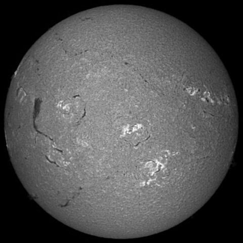7/19朝の太陽(Hα中心付近・SM40DSにて)