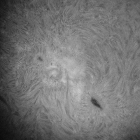 7/26朝の太陽(4149付近・PSTエタロンユニット改造テストにて)