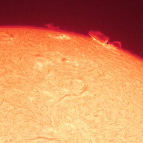 7/30朝の太陽(プロミネンス②)